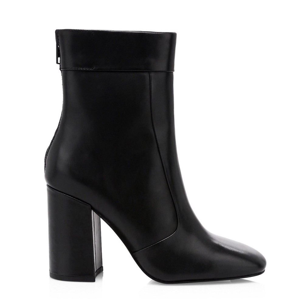 ASH | Janice black leather heel booties 39 9 GUC